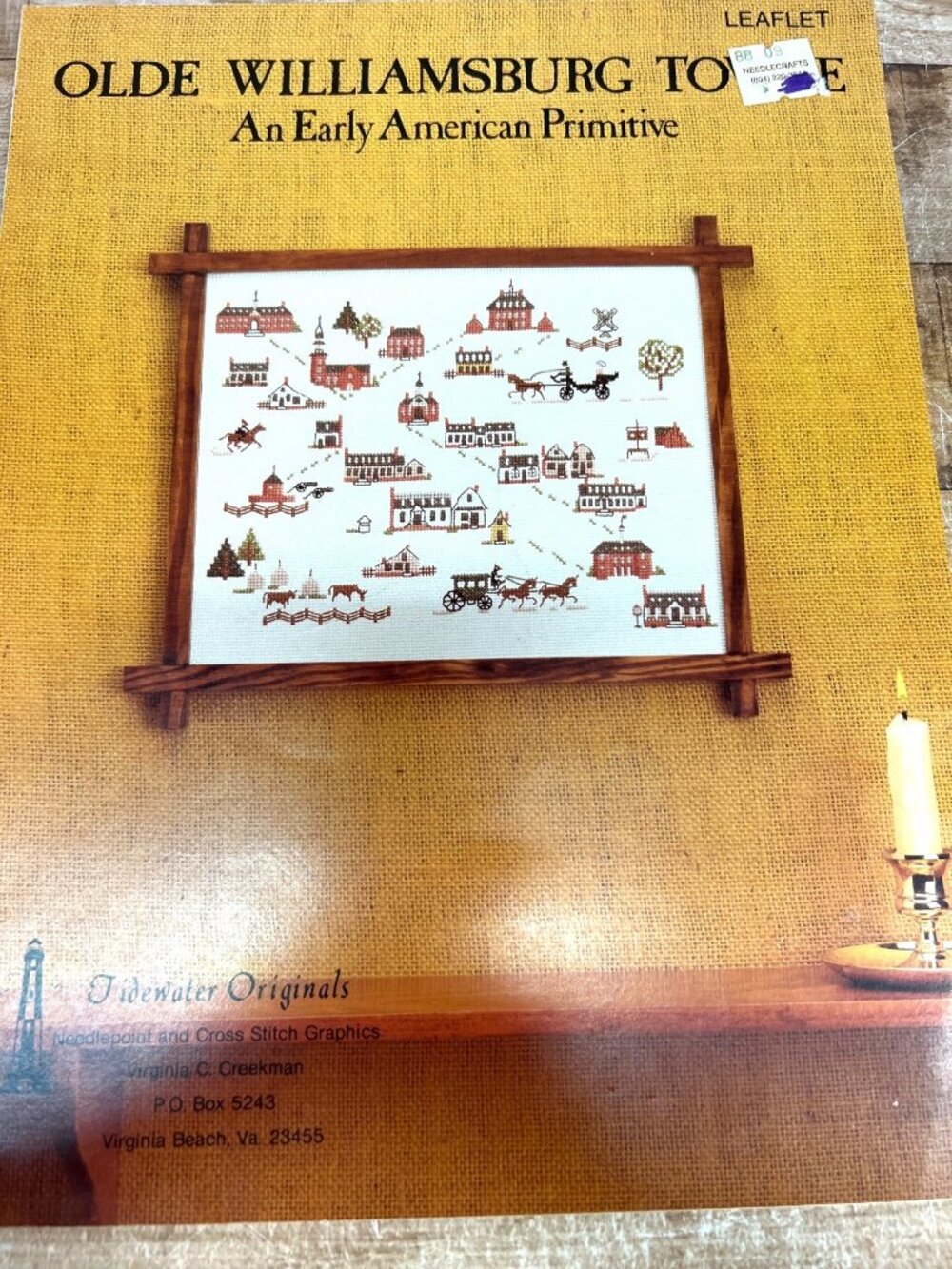 Olde Williamsburg Towne Cross-Stitch Leaflet By Tidewater Originals